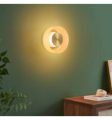 Contemporary amber glass LED 6W wall light - Inaya