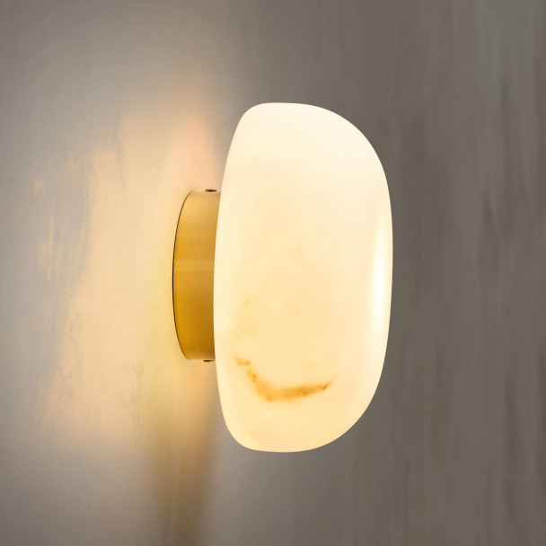 Natural alabaster light 20 cm - Liam