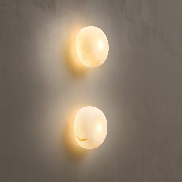 Natural alabaster light 20 cm - Liam