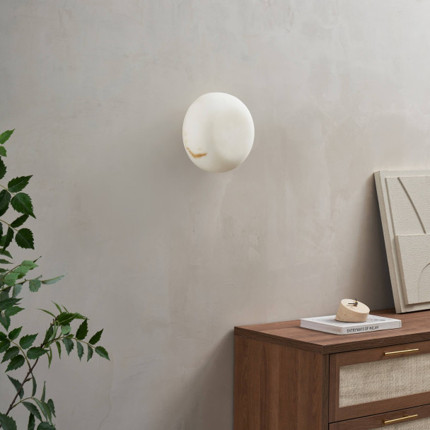 Natural alabaster light 20 cm - Liam