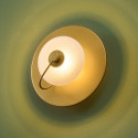 Gold disc wall light with embossed glass 25 cm - Milovan