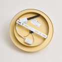 Gold disc wall light with embossed glass 25 cm - Milovan