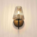 Wall light with ribbed smoked glass - Nindra