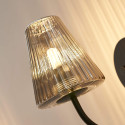 Wall light with ribbed smoked glass - Nindra