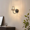 Wall light with ribbed smoked glass - Nindra