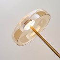 Gold floor lamp with amber glass LED 165 cm - Riccardo