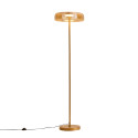 Gold floor lamp with amber glass LED 165 cm - Riccardo