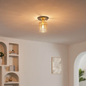 Small ceiling light with gradient glass and gold metal - Elyora