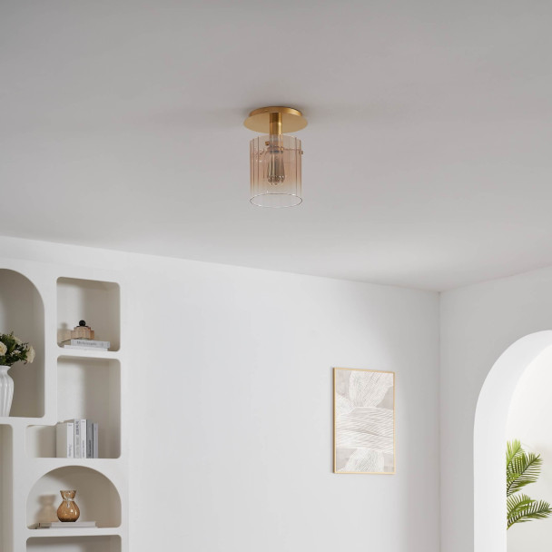 Small ceiling light with gradient glass and...