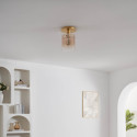 Small ceiling light with gradient glass and gold metal - Elyora