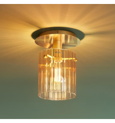 Small ceiling light with gradient glass and gold metal -...