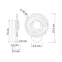Black halo-effect wall light LED 6W - Sorelli