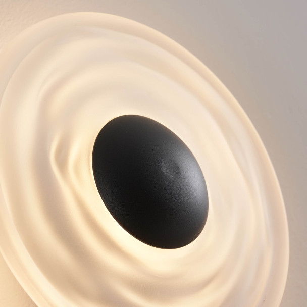 Black halo-effect wall light LED 6W - Sorelli