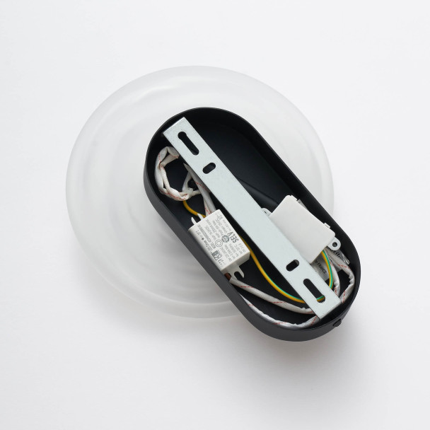 Black halo-effect wall light LED 6W - Sorelli