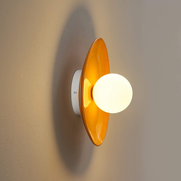 Orange ceramic wall light - Florélys