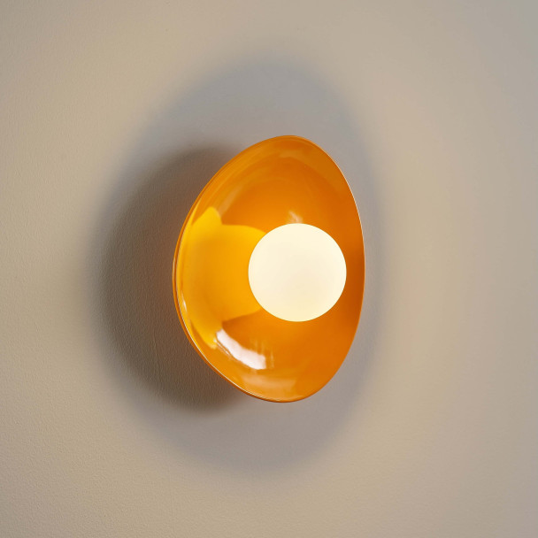 Orange ceramic wall light - Florélys