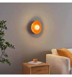 Orange ceramic wall light - Florélys