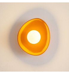 Orange ceramic wall light - Florélys 2