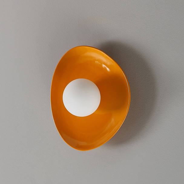 Orange ceramic wall light - Florélys