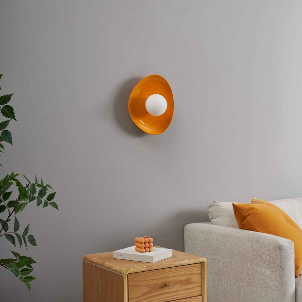 Orange ceramic wall light - Florélys
