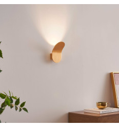 Small brushed gold wall light 6W indirect lighting - Nils