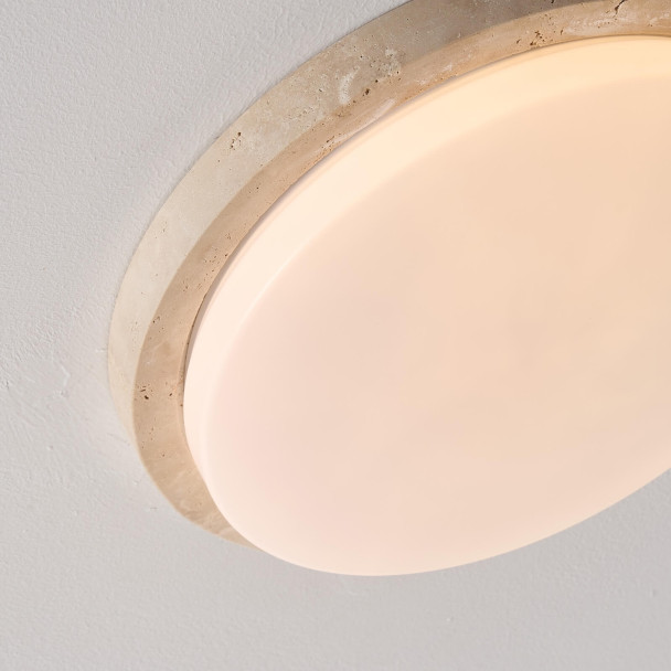 Small 30 cm white ceiling light with natural...