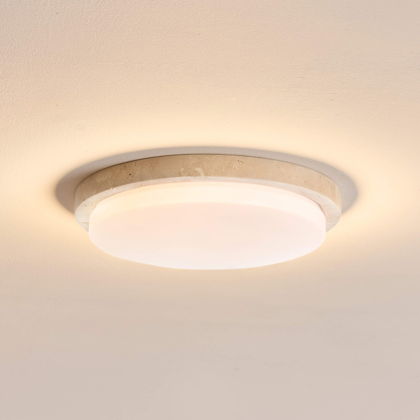 Small 30 cm white ceiling light with natural...