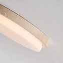 Small 30 cm white ceiling light with natural travertine and integrated 10W LED - Malba