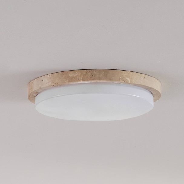 Small 30 cm white ceiling light with natural...