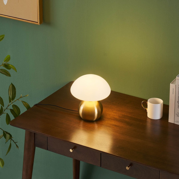 Small gold mushroom touch table lamp - Leonie