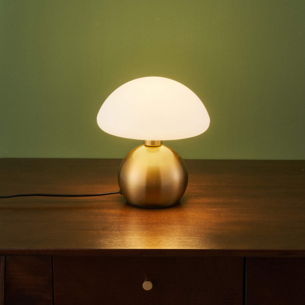 Small gold mushroom touch table lamp - Leonie