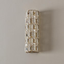 Gold LED wall light with glass crystals and refined reflections - Velario