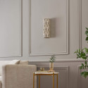 Gold LED wall light with glass crystals and refined reflections - Velario