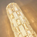 Gold LED wall light with glass crystals and refined reflections - Velario