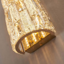 Gold LED wall light with glass crystals and refined reflections - Velario