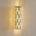Gold LED wall light with glass crystals and refined reflections - Velario