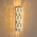 Gold LED wall light with glass crystals and refined reflections - Velario