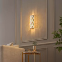 Gold LED wall light with glass crystals and refined reflections - Velario