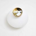 Wall light or spot with ribbed opal glass - Ambrine