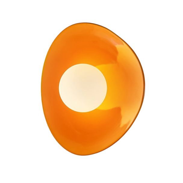 Orange ceramic wall light - Florélys