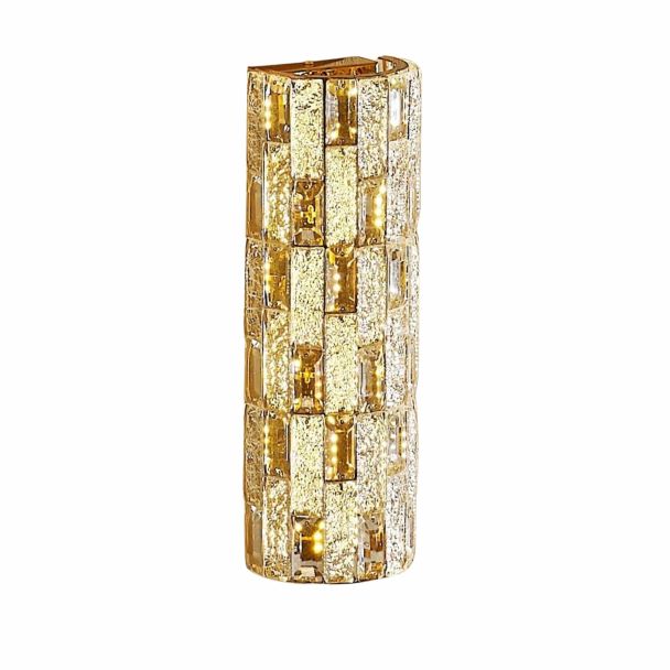 Elegant gold wall light with refined glass reflections - Velario