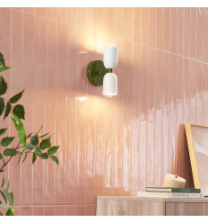 Pop wall light with green and white double cylinder -... 2