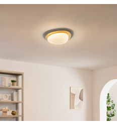 Dimmable shiny gold ceiling light with opal diffuser 50...