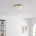 Dimmable shiny gold ceiling light with opal diffuser 50 cm - Kiel