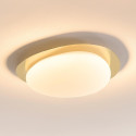 Dimmable shiny gold ceiling light with opal diffuser 50 cm - Kiel