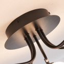 Dimmable black and white ceiling light with 5 globes - Vittoria