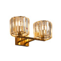 Luxury gold crystal wall light with double beam - Orivania