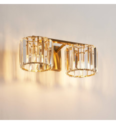 Luxury gold crystal wall light with double beam - Orivania 2