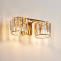 Luxury gold crystal wall light with double beam - Orivania