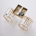 Luxury gold crystal wall light with double beam - Orivania